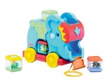 Tahací slon pro nejmenší děti (Mattel), v pestrých barevných dekorech ze zdravotně nezávadného plastu, cena 599 Kč, MATTEL