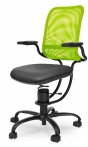Zdravotní židle Spinalis Ergonomic, pevná ocelová konstrukce v černé barvě, možnost volby potahu, nosnost do 110 kg, cena od 16 928 Kč, www.zdravotni-zidle.cz