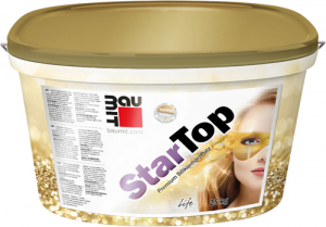 Zcela nová prémiová omítka Baumit StarTop patří do skupiny fasádních tenkovrstvých omítek. Díky unikátnímu multifunkčnímu drypor efektu účinně brání špinění fasády a růstu řas a plísní na jejím povrchu.