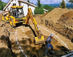 Zahájení stavby bazénu - příprava pro realizaci metodou ztraceného bednění