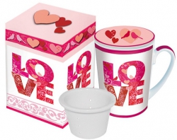 Porcelánový hrnek s poklopem a sítkem v dárkové krabičce (PPD), cena 325 Kč, www.apropos-shop.cz