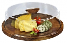 Dóza na sýry (ZASSENHAUS), dřevo a sklo, cena 1 350 Kč, MOBAX