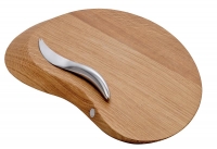 Servírovací prkénko s nožem na sýr (GEORG JENSEN), dřevo a nerez, cena 3 024 Kč, GEORG JENSEN