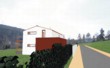  Příklad architektonického řešení domu ve venkovské krajině, jejíž součástí je i les 