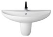 Keramické umyvadlo z kolekce XL. Cena (90 x 45 cm) 8 246 Kč a (75 x 45 cm) 6 908 Kč, polosloup stojí 4 157 Kč (bez DPH), IDEAL STANDARD