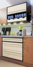 Osvětlení pracovní plochy v kuchyni Alnoclass obstarávají úsporné světelné trubice. cena od 1 854 do 2 670 Kč, Interiér Čáp