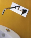  Umyvadlová nástěnná baterie Quadro od firmy GESSI s výtokovým raménkem o délce 16,5 cm přijde na 10 600 Kč, EUROBATH CZ 