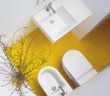  Italský koupelnový set Zero (dvakrát po sobě oceněn titulem Design Plus) se vyrábí v závěsném i podlahovém provedení - cena bidetu 13 900 Kč, Eurobath 