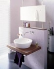  Axor uno, páková umyvadlová baterie pro omítku se samostatnými rozetami, keramická kartuš joystick, v chromu za 10 127 Kč, v satinoxu za 13 209 Kč, HANSGROHE 