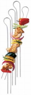  Sada 4 kusů dvojitých špízů (Weber) z poniklované oceli, délka 33 cm, cena 415 Kč, RÖSLER 