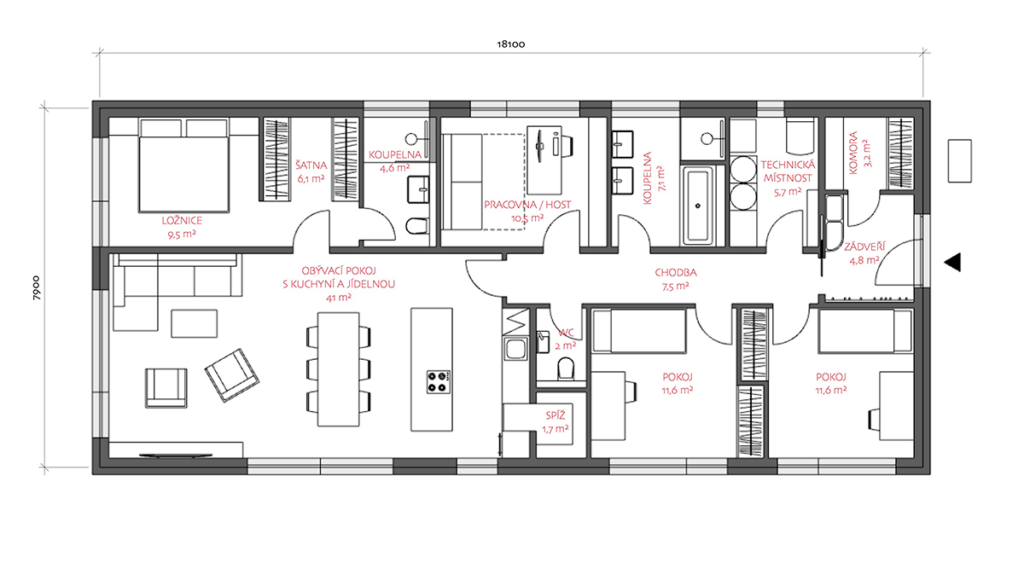 Lucern 143 - půdorys