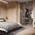 Posuvné dveře IDEANET v posuvu do stropu PREMIUM, obklad stěny EFEKTA. Foto: JAP FUTURE